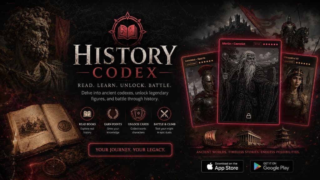 History Codex — Read, learn, unlock, battle through history